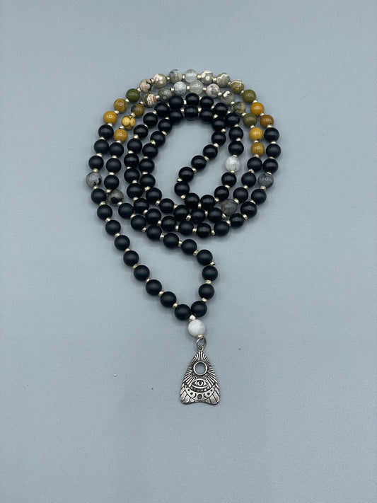 Onyx & Ocean Jasper Mala