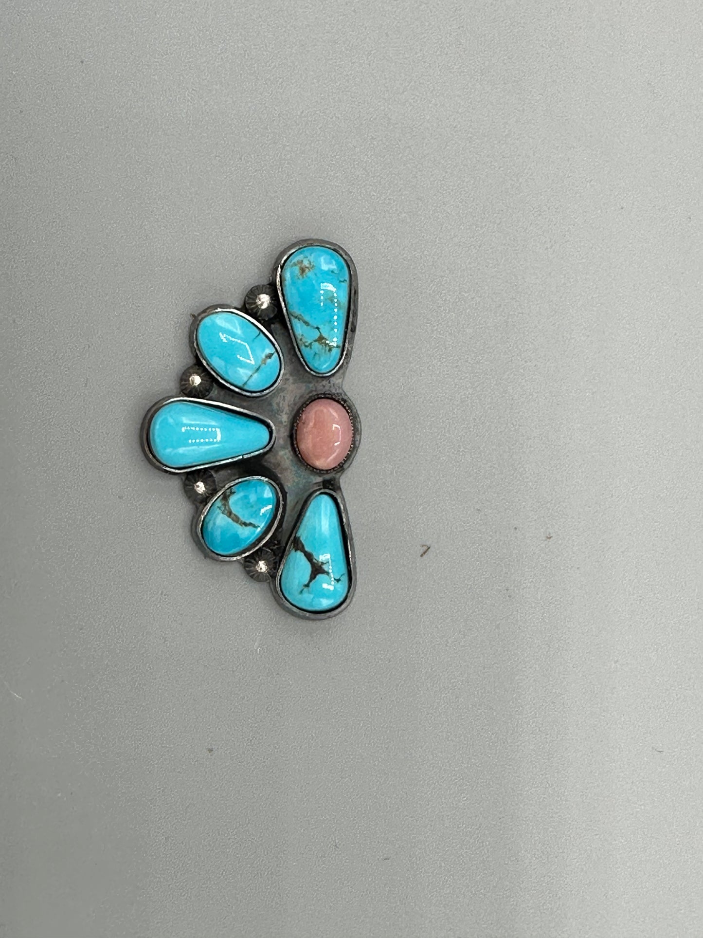 Sonoran Blue Turquoise and Peruvian Pink Opal Big Boi MTO